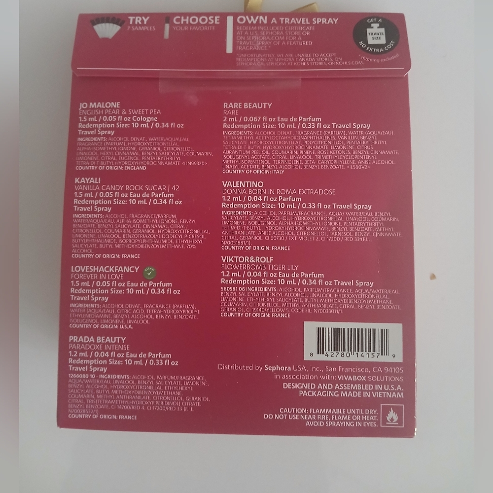 Sephora Parfume Sampler - Picture 2 of 5